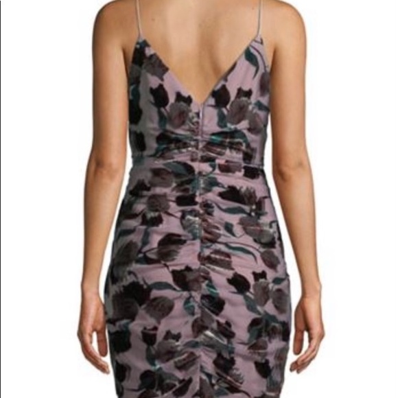 Aidan Mattox Floral Burnout Velvet Dress - Picture 7 of 8